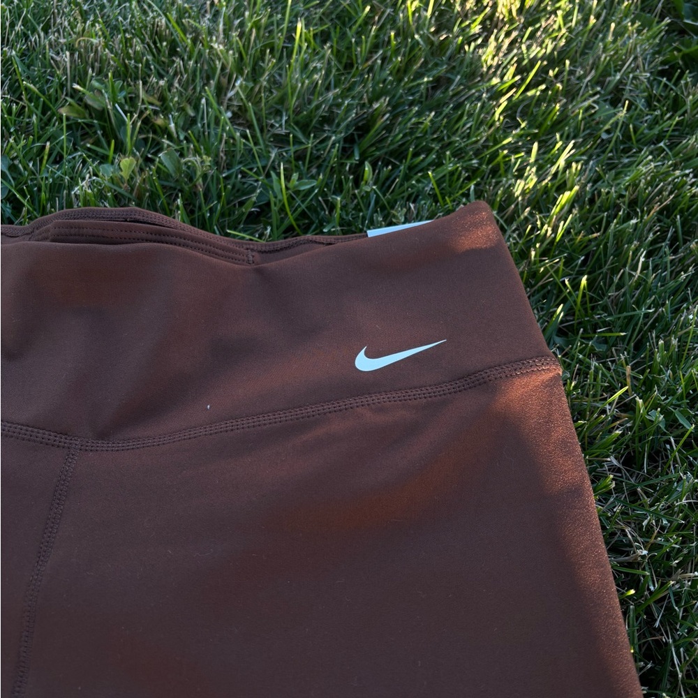 Nike Women's Dri-Fit Shorts in Brown - Picture 3 of 7